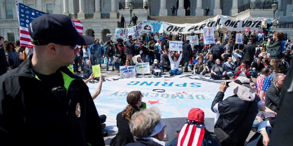Cable News Gives 30 Seconds to #DemocracySpring Arrests
