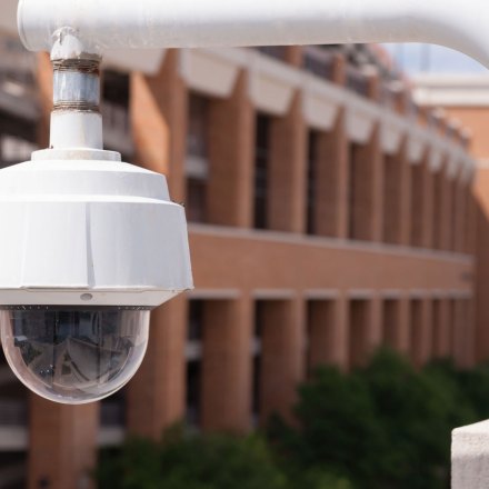 Security officers can keep an eye on things remotely from this camera
