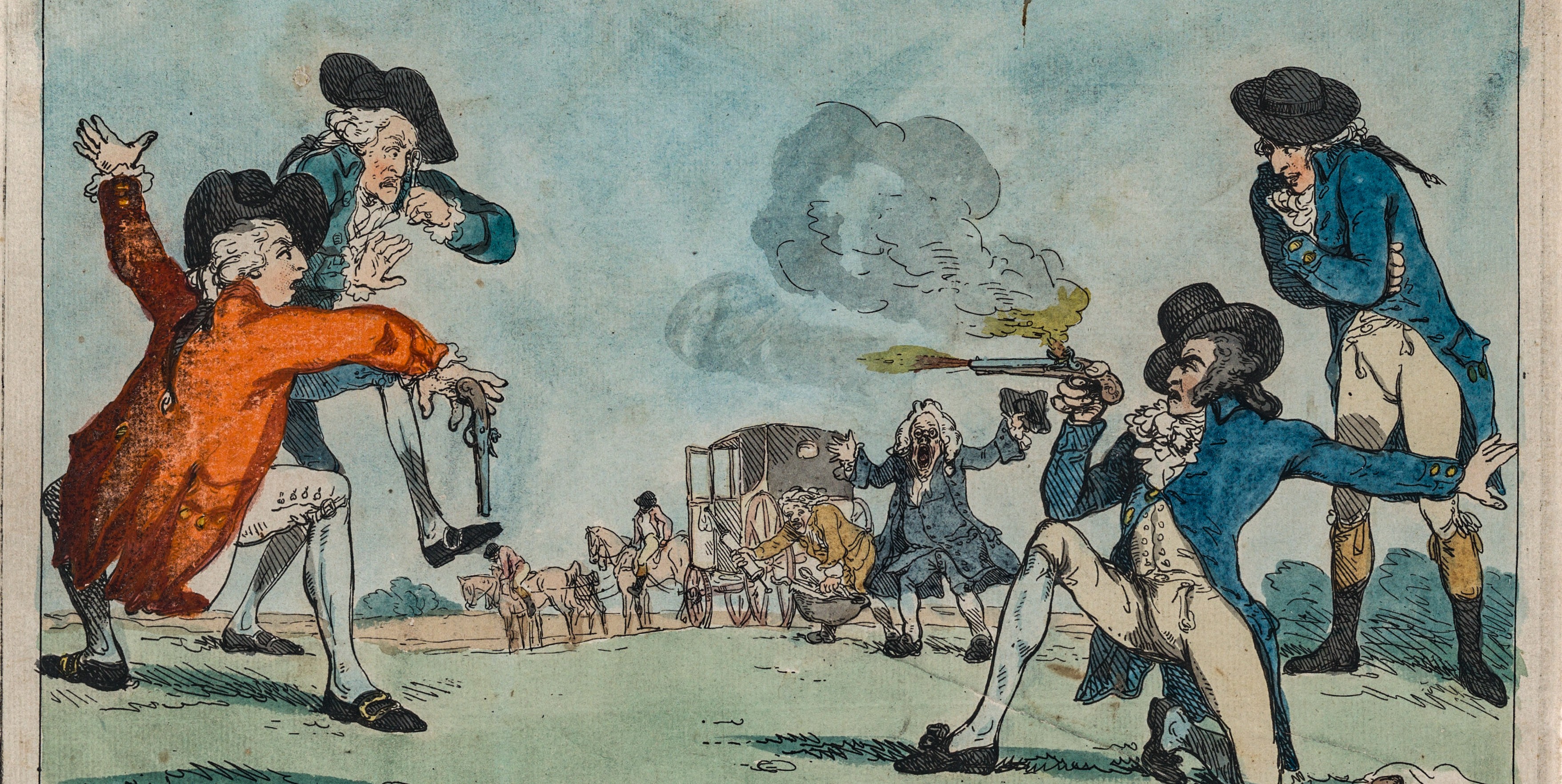 False Courage, November 22, 1788. Artist Thomas Rowlandson. (Photo by Heritage Art/Heritage Images via Getty Images)