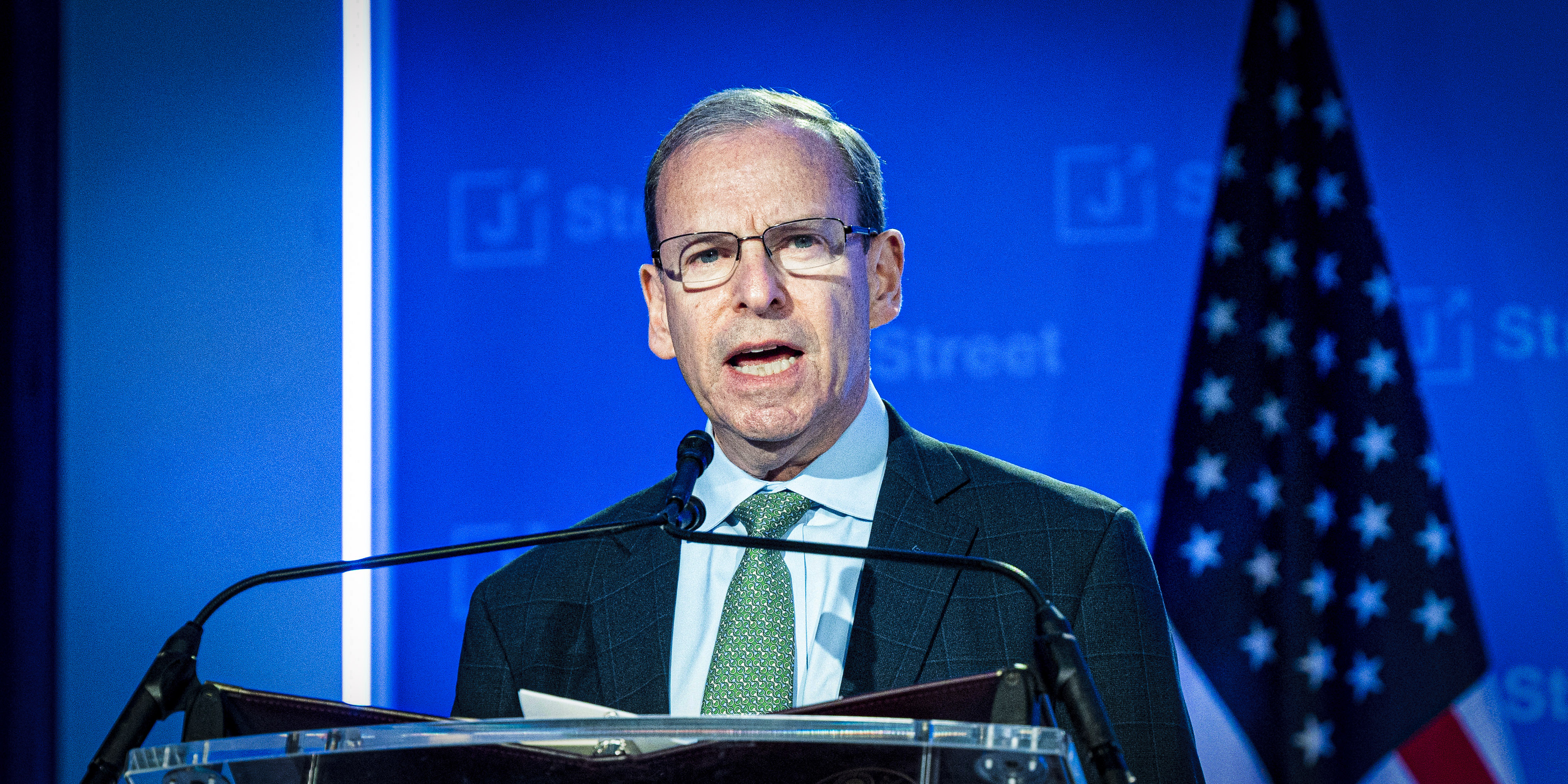 Jeremy Ben-Ami, President, J Street, speaking at the 2022 J Street National Conference held at the Omni Shoreham Hotel in Washington, DC. (Photo by Michael Brochstein/Sipa USA)(Sipa via AP Images)