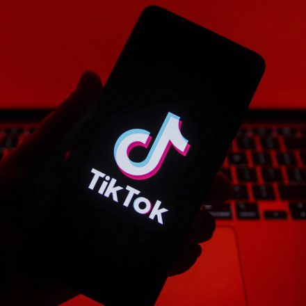 TikTok logo is screened on a mobile phone for illustration photo in Krakow, Poland on January 17th, 2025.