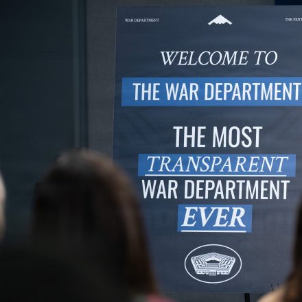 Pentagon Press Secretary Kingsley Wilson conducts a press briefing at the Pentagon, Washington, D.C., Dec. 2, 2025. (DoW photo by U.S. Navy Petty Officer 1st Class Eric Brann)