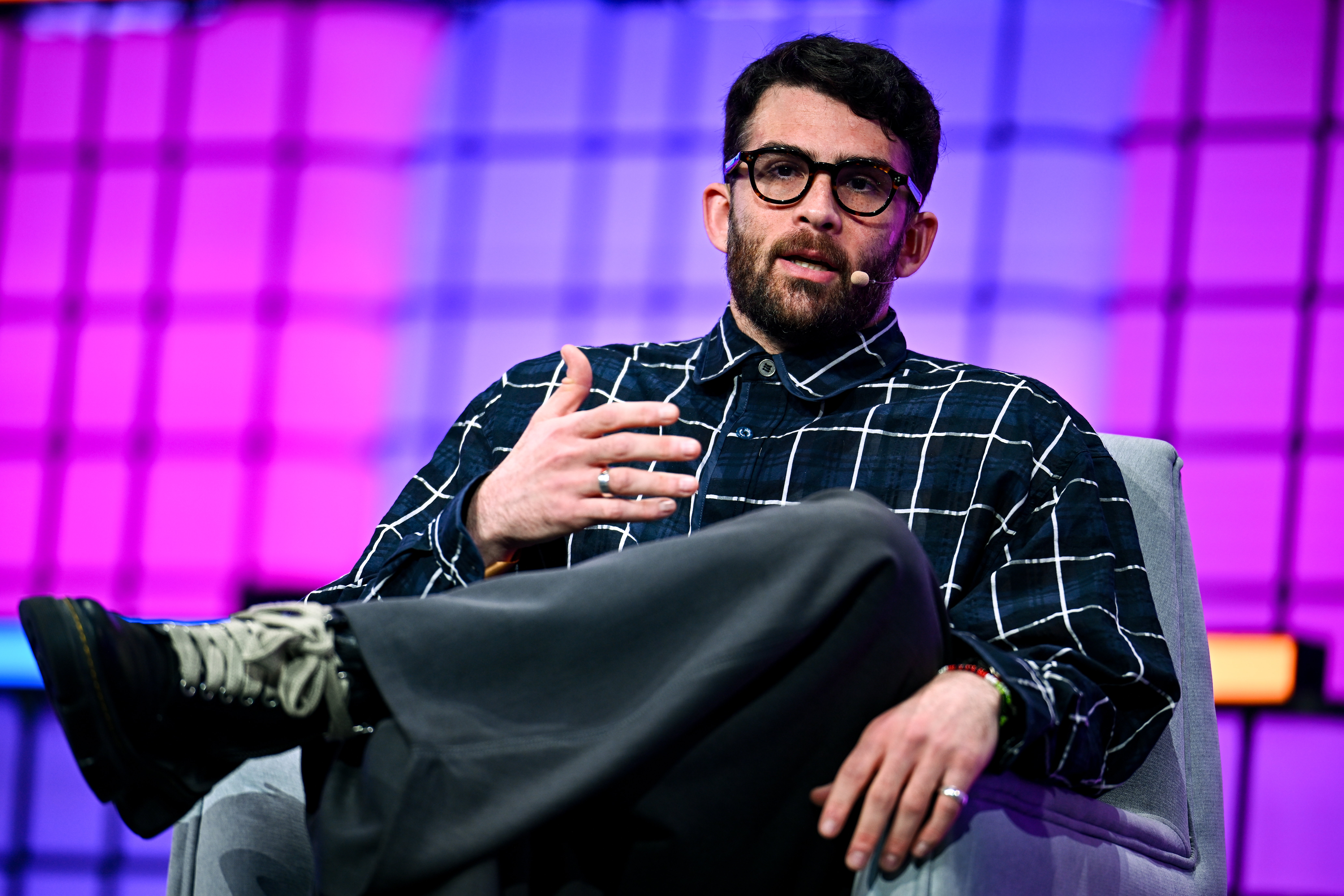 Doha , Qatar - 3 February 2026; Hasan Piker, Streamer & Creator, Night, on Centre stage during day two of Web Summit Qatar 2026 at the Doha Exhibition and Convention Center in Doha, Qatar. (Photo By Shauna Clinton/Sportsfile for Web Summit Qatar via Getty Images)