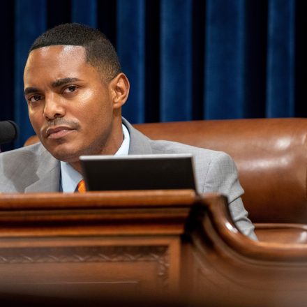 FILE - Rep. Ritchie Torres, D-N.Y., listens during a House committee on homeland security hearing addressing threats to election security at the Capitol in Washington, Wednesday, July 20, 2022. (AP Photo/Amanda Andrade-Rhoades, File)