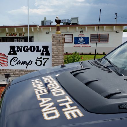 Camp 57 is seen at Angola Prison, the Louisiana State Penitentiary and America's largest maximum-security prison farm, before a press conference to announce the opening of a new US Immigration and Customs Enforcement (ICE) facility that will house immigrants convicted of crimes in West Feliciana Parish, Louisiana, near the town of St. Francisville on September 3, 2025. (Photo by Matthew HINTON / AFP) (Photo by MATTHEW HINTON/AFP via Getty Images)