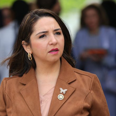 CHICAGO, ILLINOIS - JUNE 18: U.S. Rep. Delia Ramirez (D-IL) attends the dedication ceremony for the opening of the Barack Obama Presidential Center in John Lewis Plaza on June 18, 2026 in Chicago, Illinois. Barack Obama served as the 44th president of the United States from 2009 to 2017 and was the first African American to hold the office. (Photo by Jim Vondruska/Getty Images)