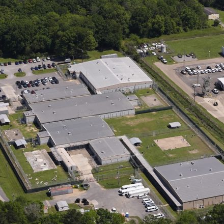 The Richwood Correctional Center, an ICE detention facility, is seen in this aerial photo in Monroe, La., Wednesday, April 9, 2025. (AP Photo/Gerald Herbert)