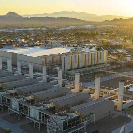 An aerial photo shows a Google data center on July 24, 2025, in Henderson, Nevada. (Bizuayehu Tesfaye/Las Vegas Review-Journal/Tribune News Service via Getty Images)