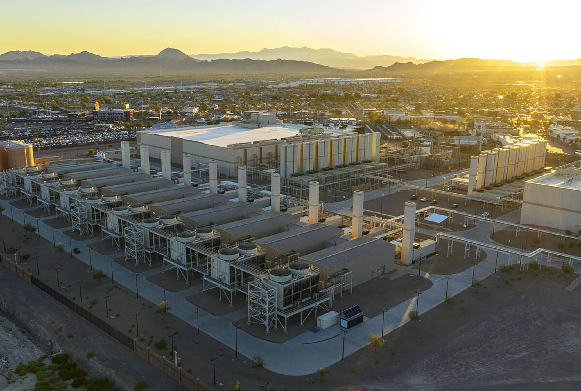 An aerial photo shows a Google data center on July 24, 2025, in Henderson, Nevada. (Bizuayehu Tesfaye/Las Vegas Review-Journal/Tribune News Service via Getty Images)